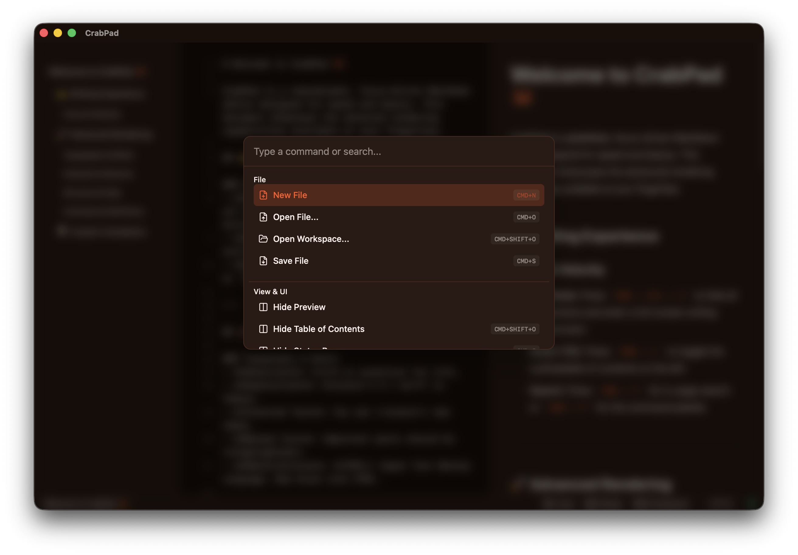 Command Palette Velocity